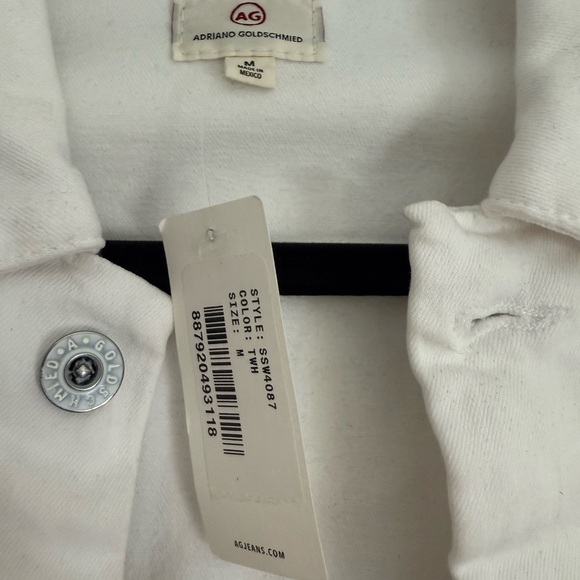 AG Adriano Goldschmied Classic White Jean Jacket - Picture 4 of 4
